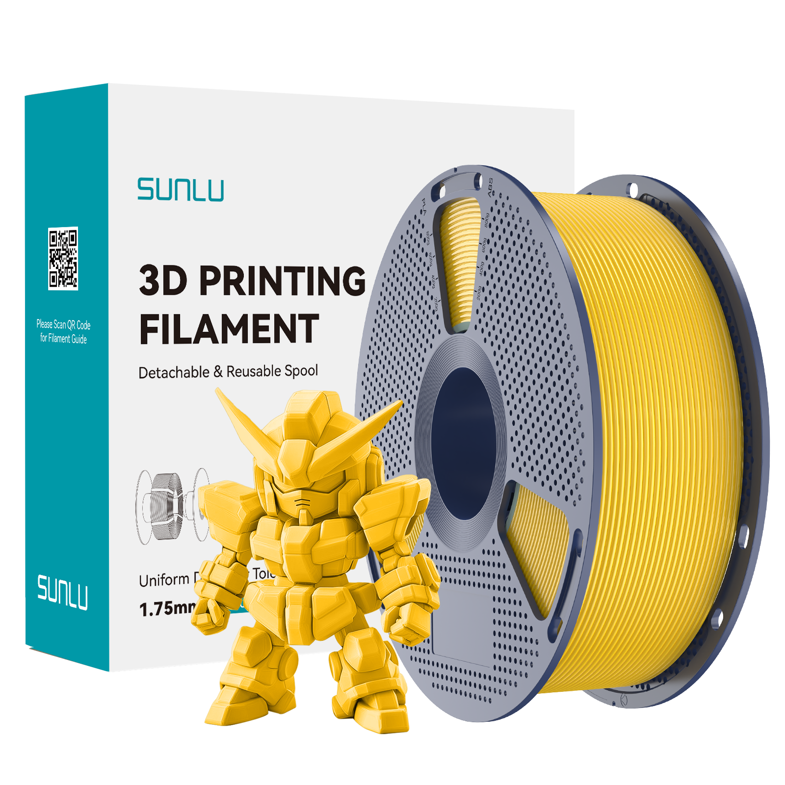SUNLU PLA+ 2.0 Filament Vivid Yellow