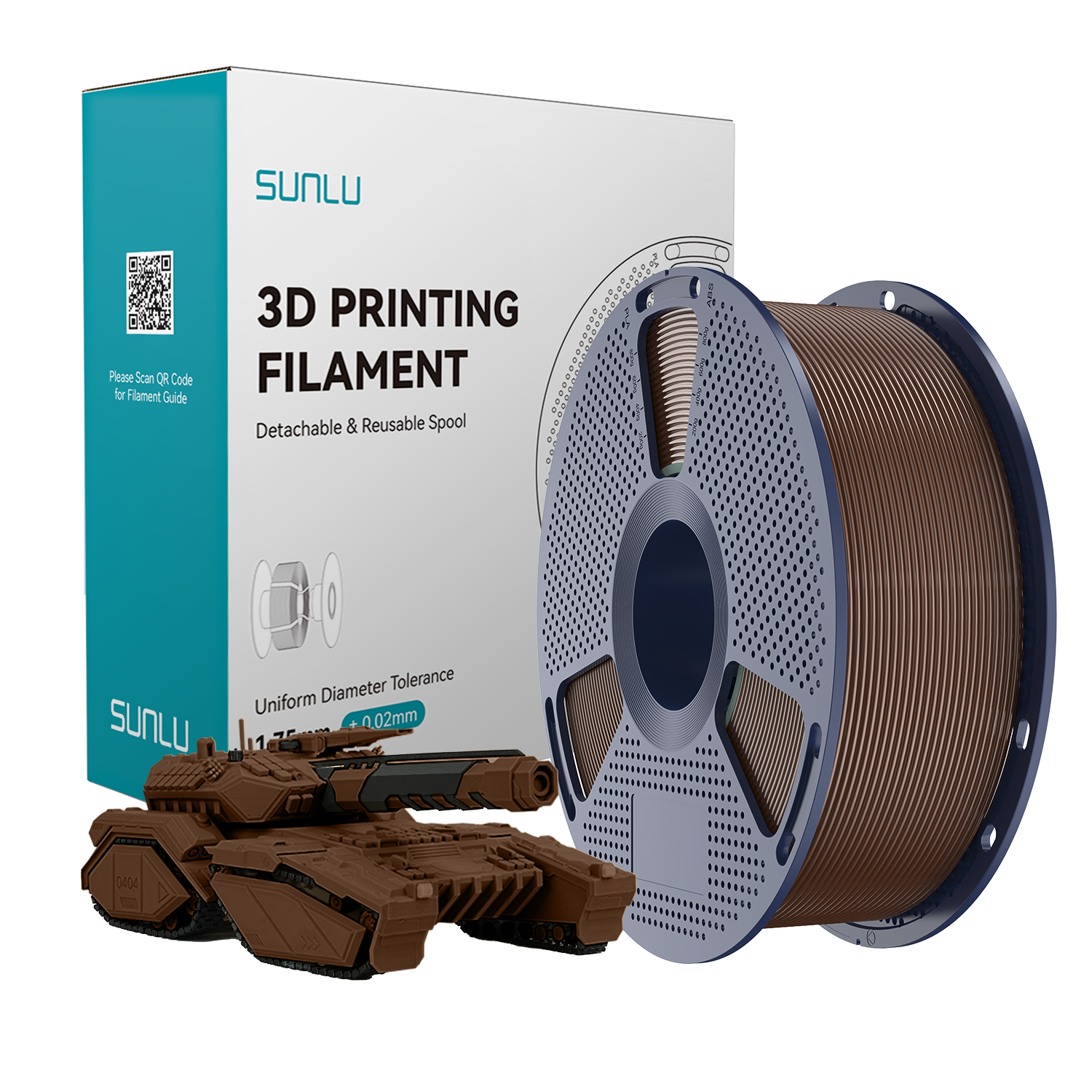 SUNLU PLA Filament Coffee Brown