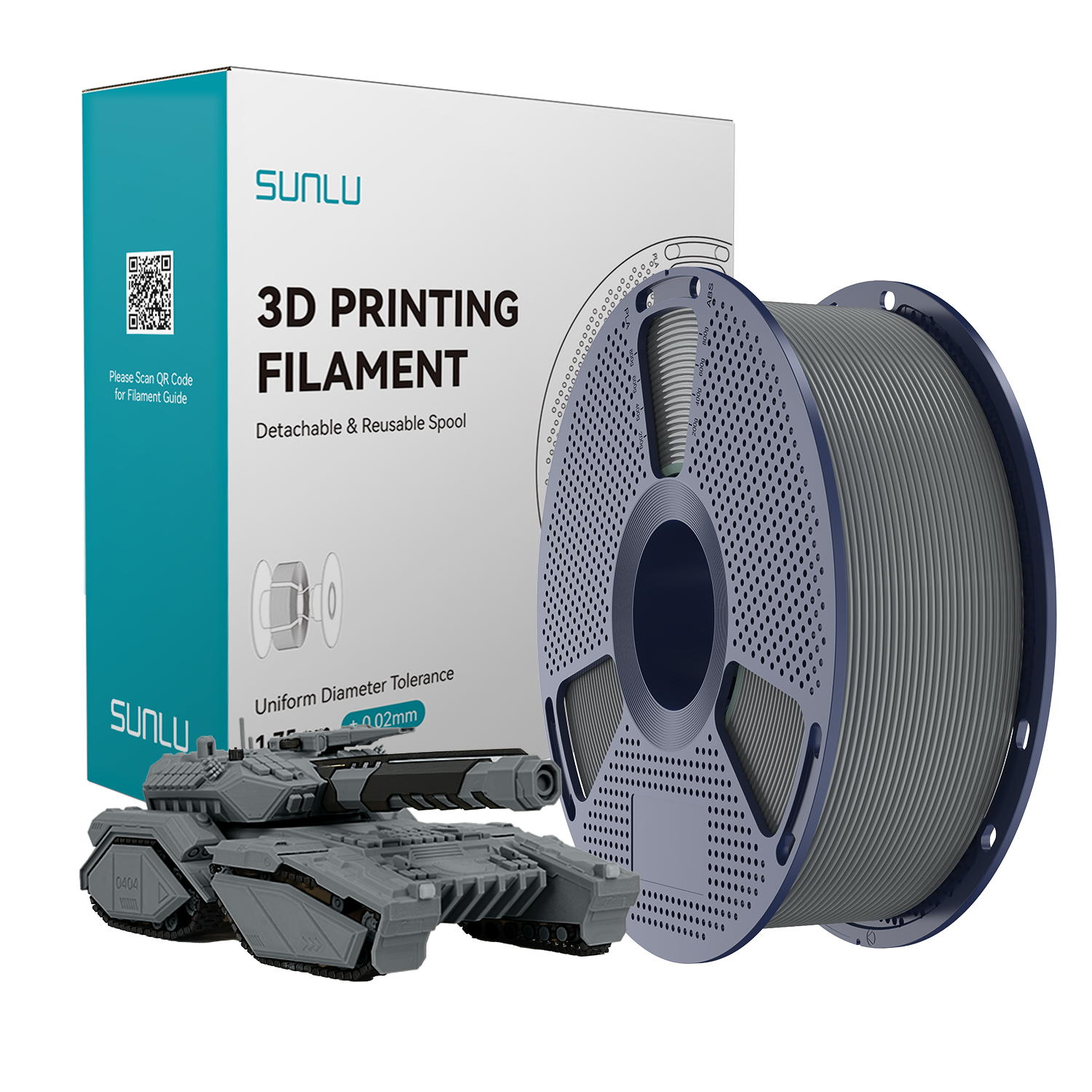 SUNLU PLA Filament Grey