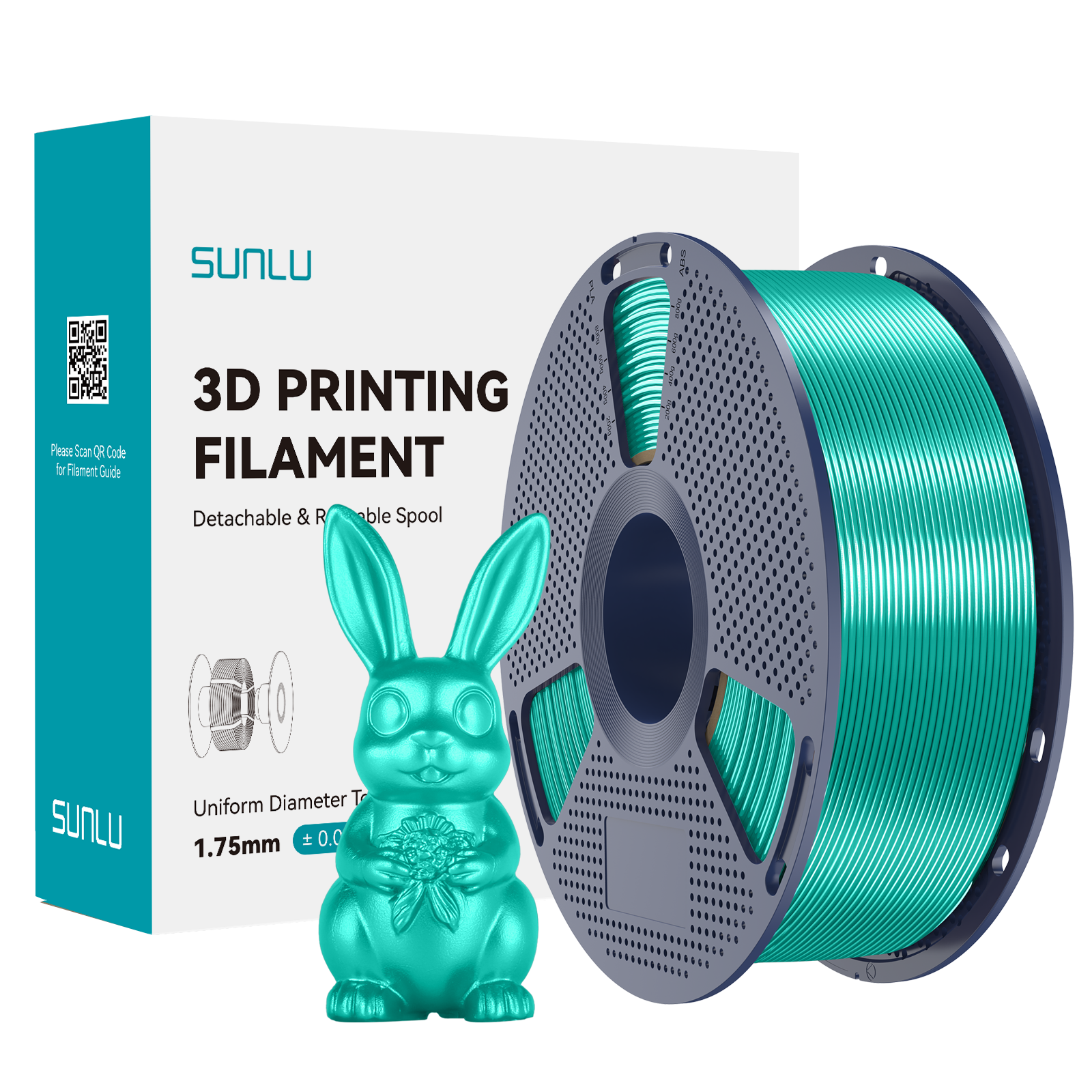 SUNLU Silk PLA+ Filament Green