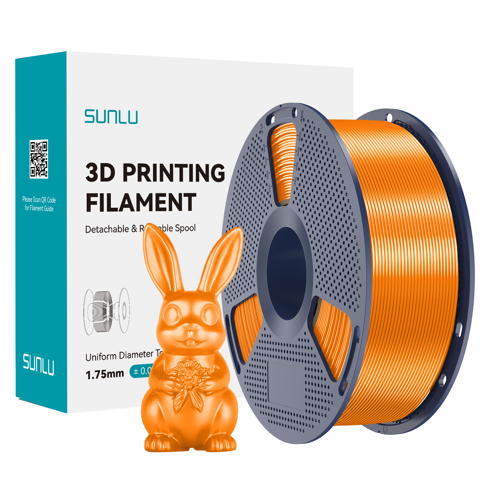 SUNLU Silk PLA+ Filament Orange