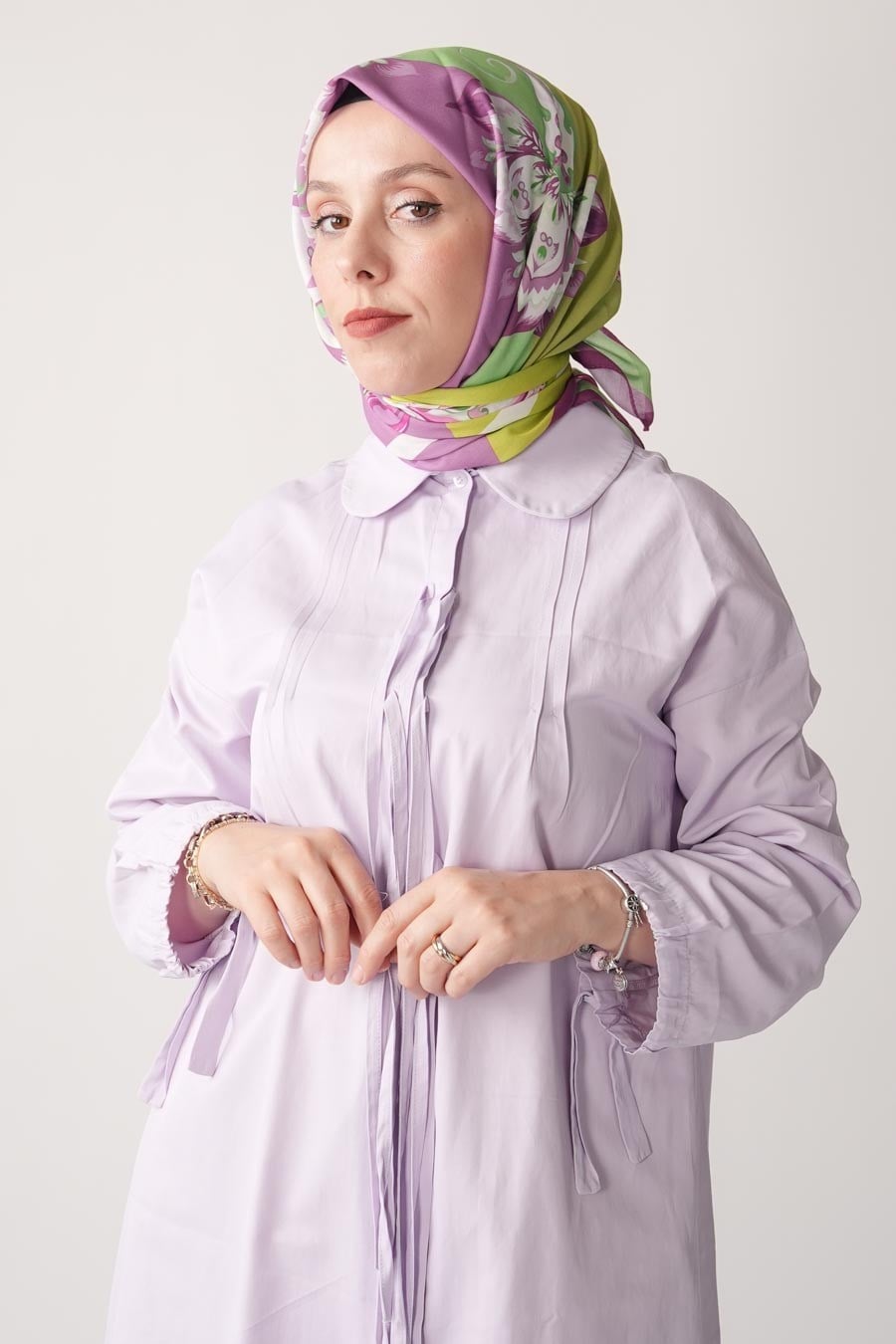 Amber Nomad Desen Soft Eşarp Lila