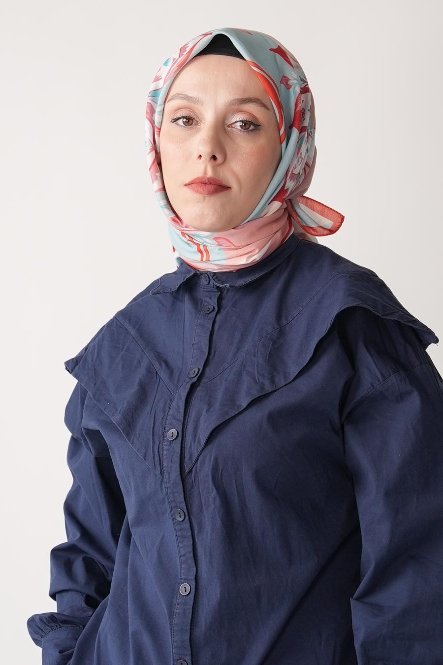 Amber Nomad Desen Soft Eşarp Yavruağzı