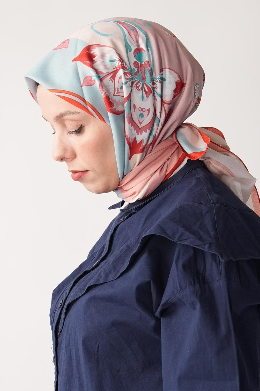 Amber Nomad Desen Soft Eşarp Yavruağzı
