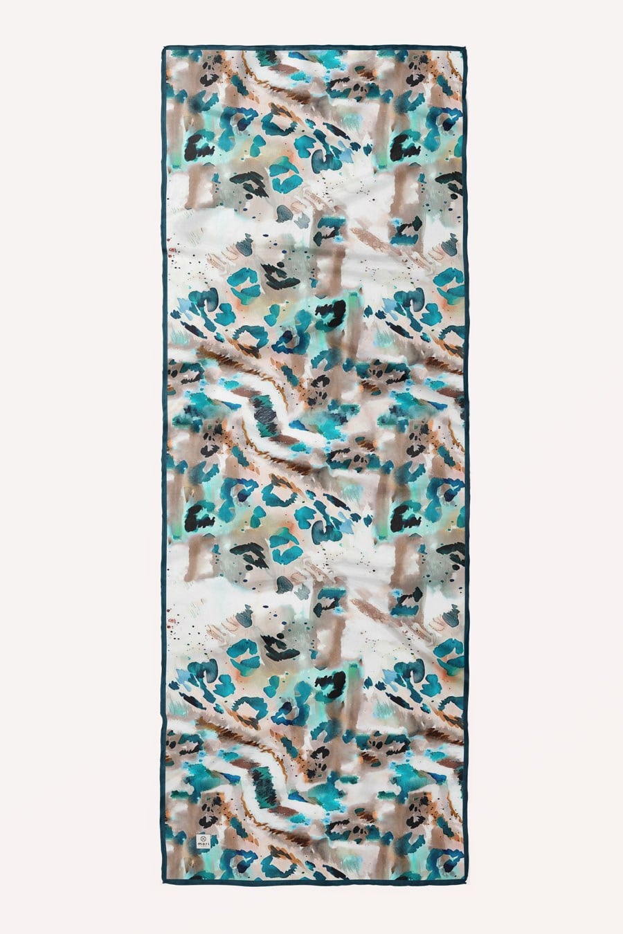 Ash Leopard Desen Hint Vual Şal Turkuaz