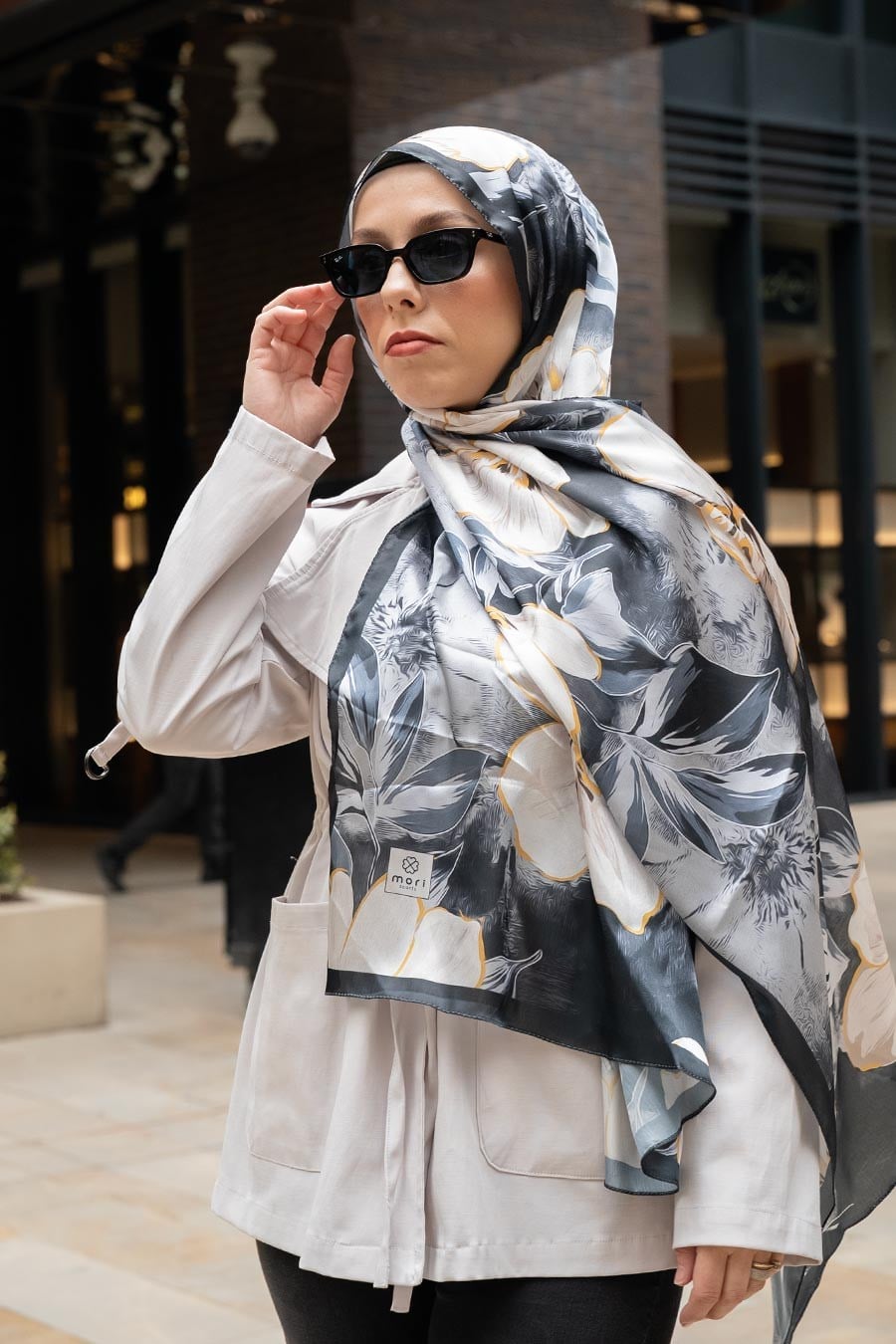 Aurora Desen Hint Vual Şal Siyah