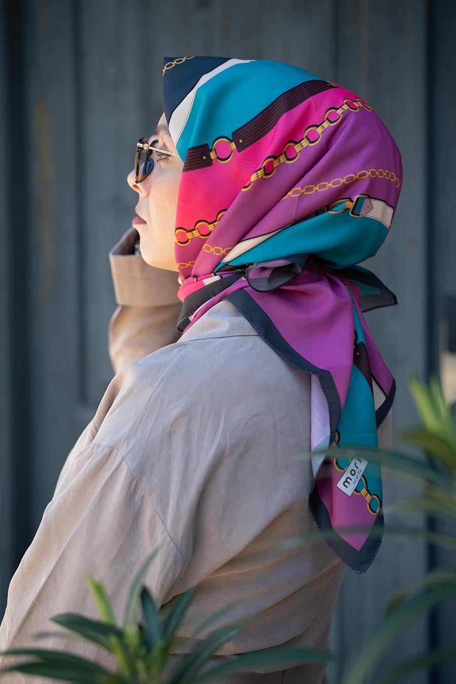 Chain of Style Desen Soft Eşarp Pembe