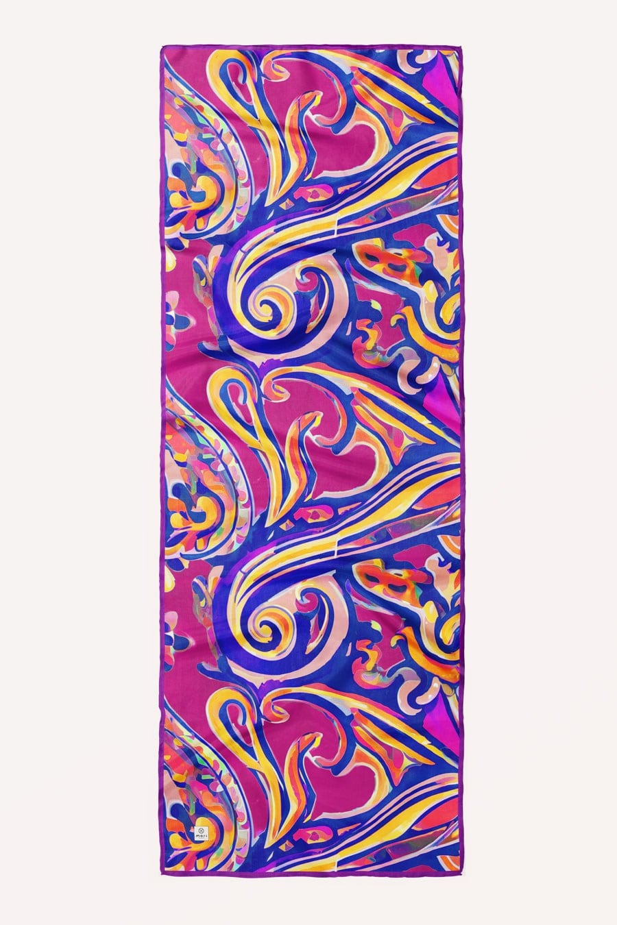 Colourful Desen Hint Vual Şal Mor