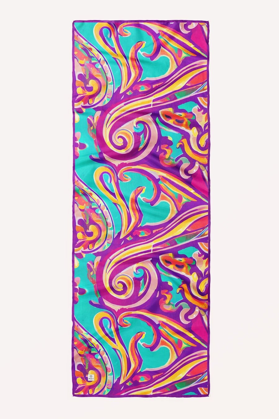 Colourful Desen Hint Vual Şal Turkuaz