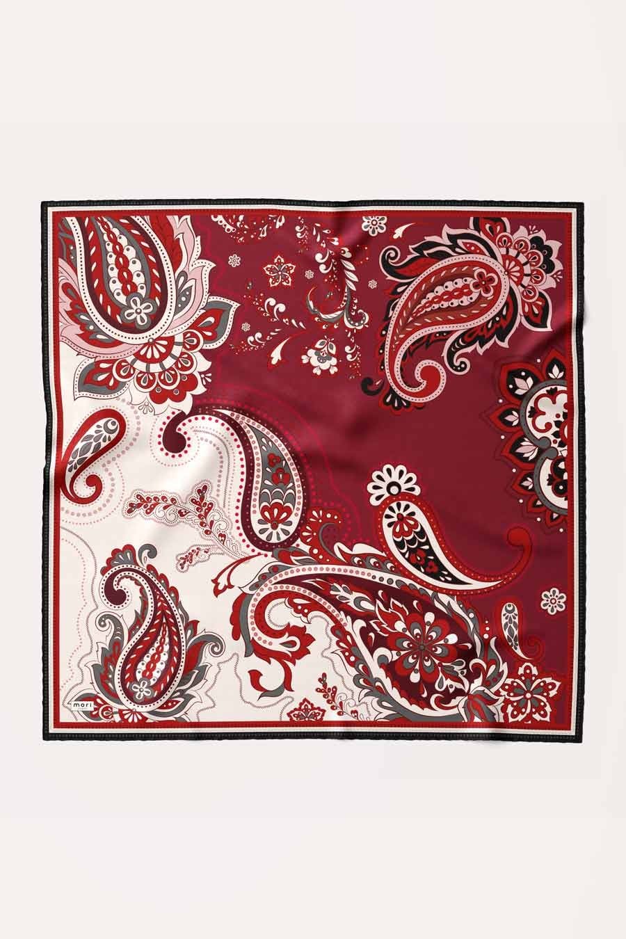 Desert Mirage Desen İpeksi Rayon Eşarp Bordo