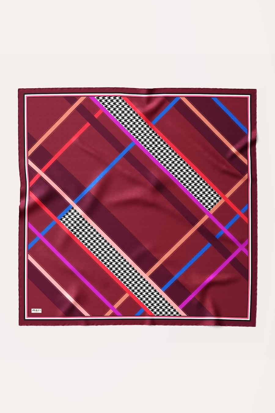 Fashion Steps Desen Soft Eşarp Bordo