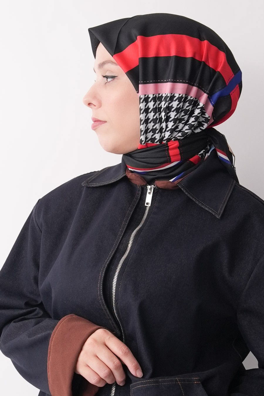 Fashion Steps Desen Soft Eşarp Siyah