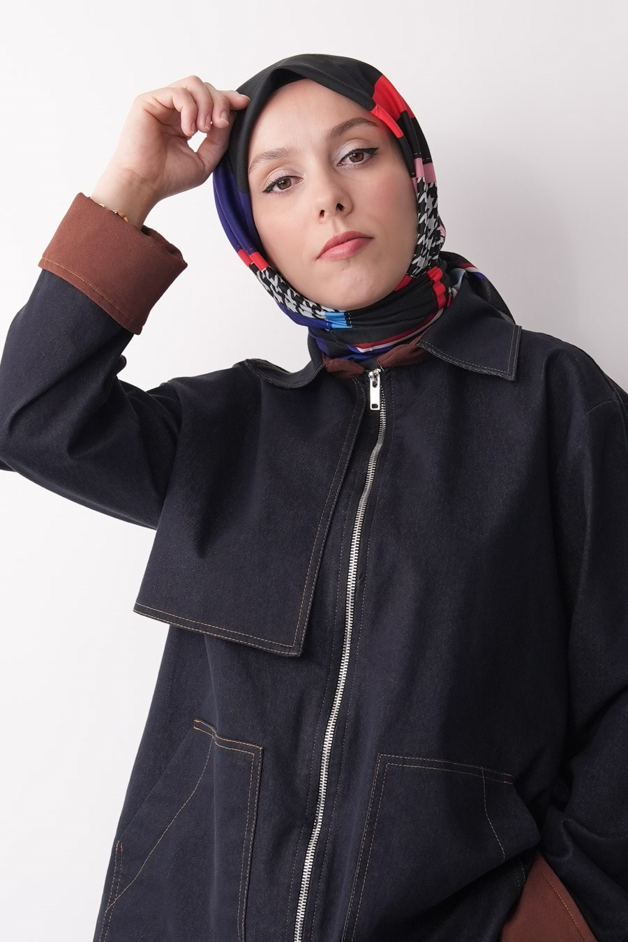 Fashion Steps Desen Soft Eşarp Siyah