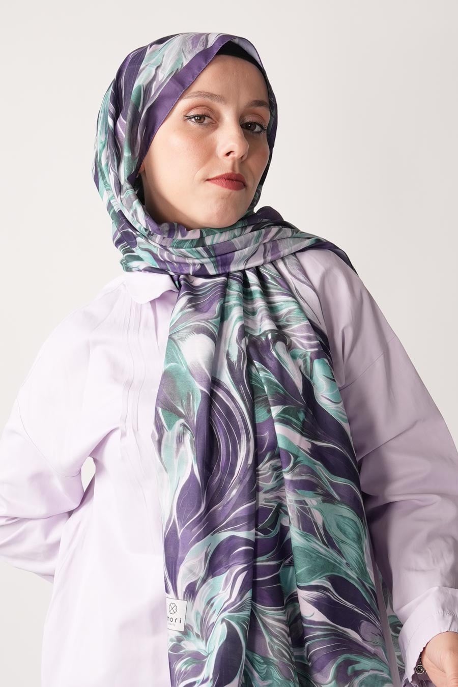 Fluid Era Desen Soft Şal Mor