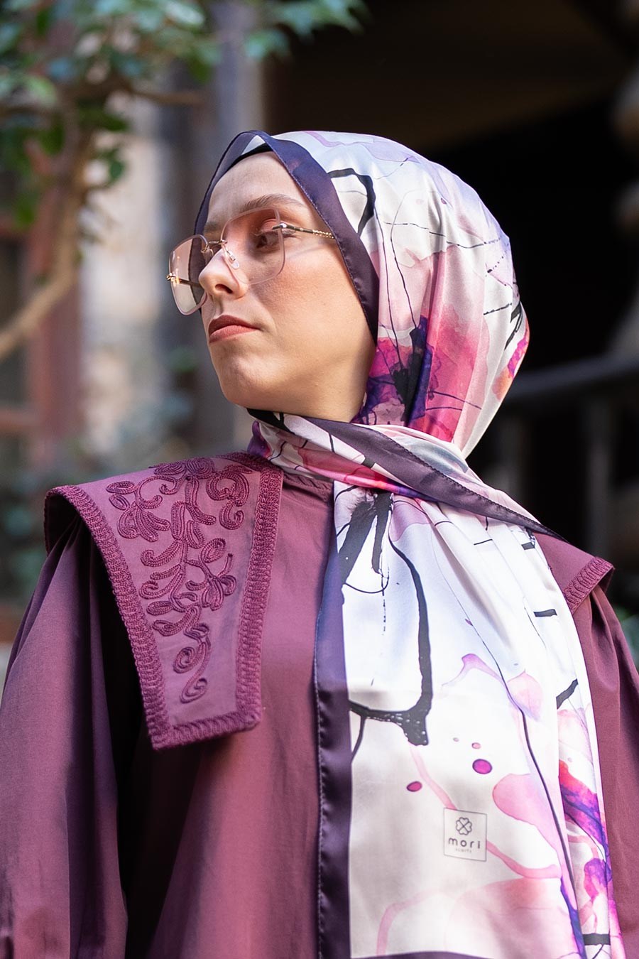 Grain Desen Hint Vual Şal Pembe
