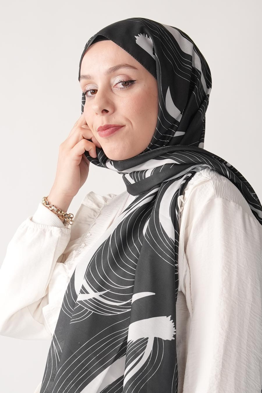 Heirloom Desen Soft Şal Siyah