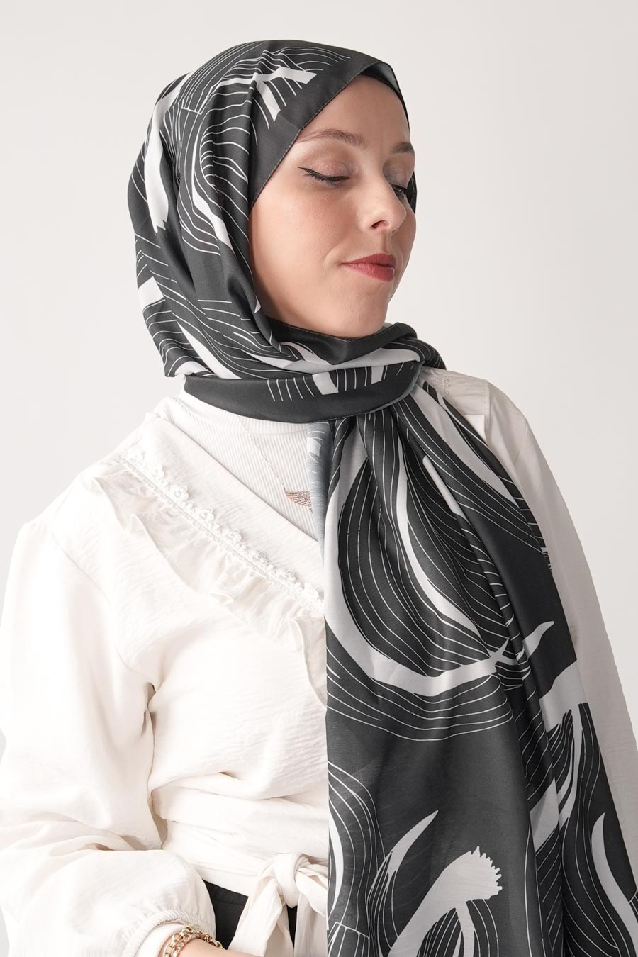 Heirloom Desen Soft Şal Siyah
