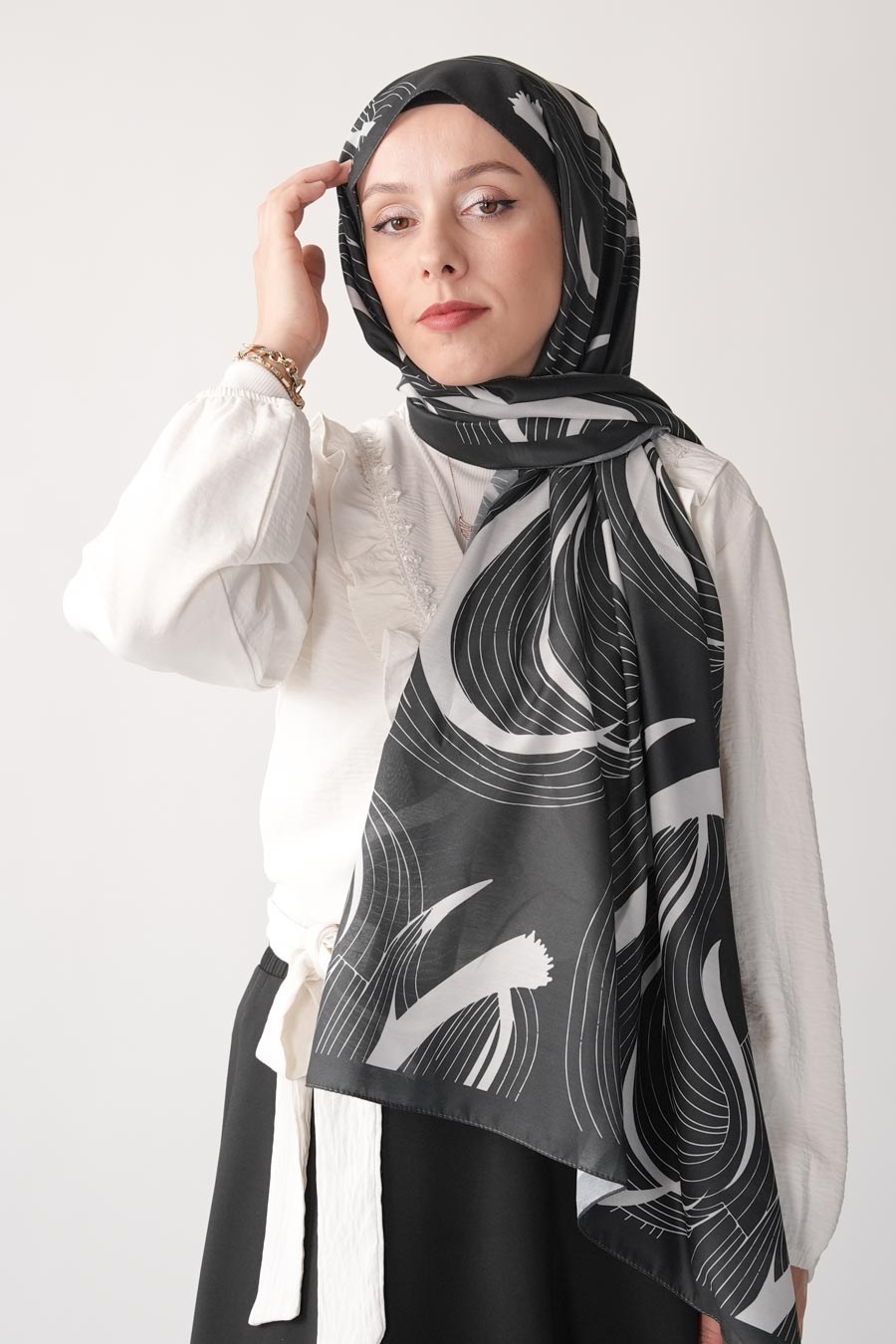 Heirloom Desen Soft Şal Siyah