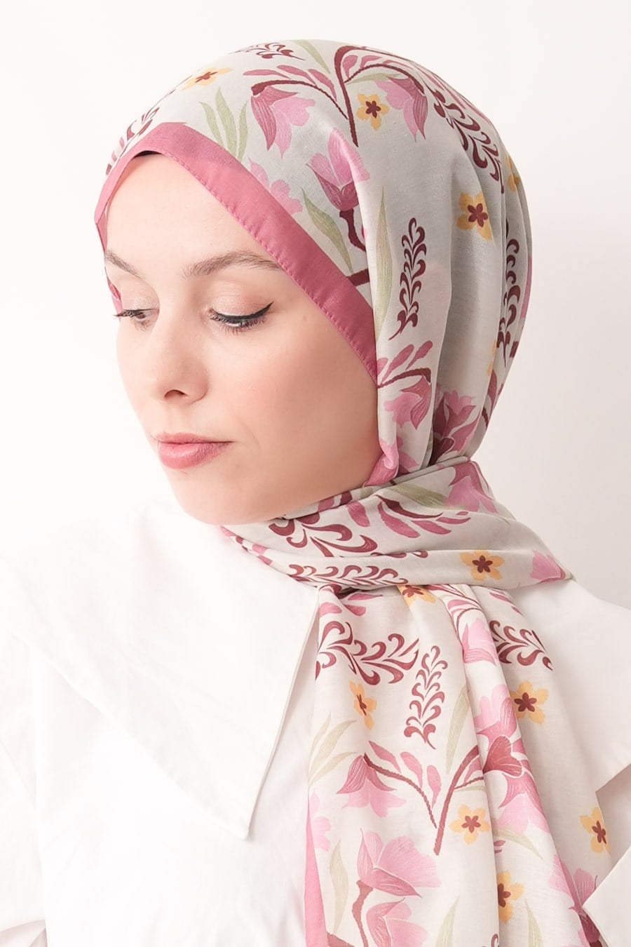 Lilas Desen Soft Şal Pembe