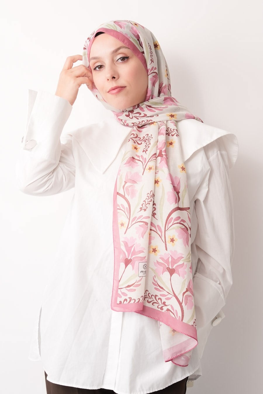 Lilas Desen Soft Şal Pembe