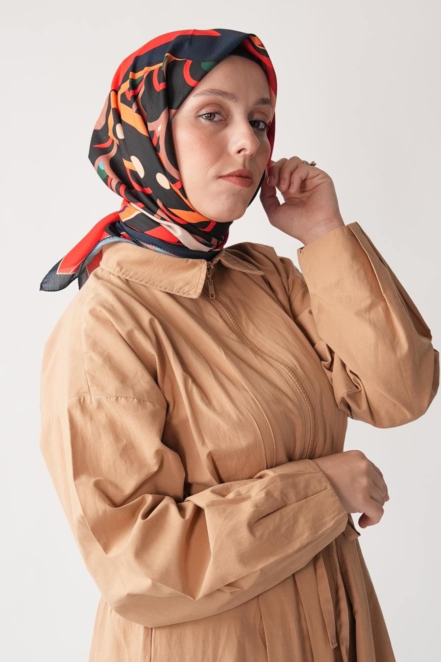 Loryan Desen Soft Eşarp Kırmızı