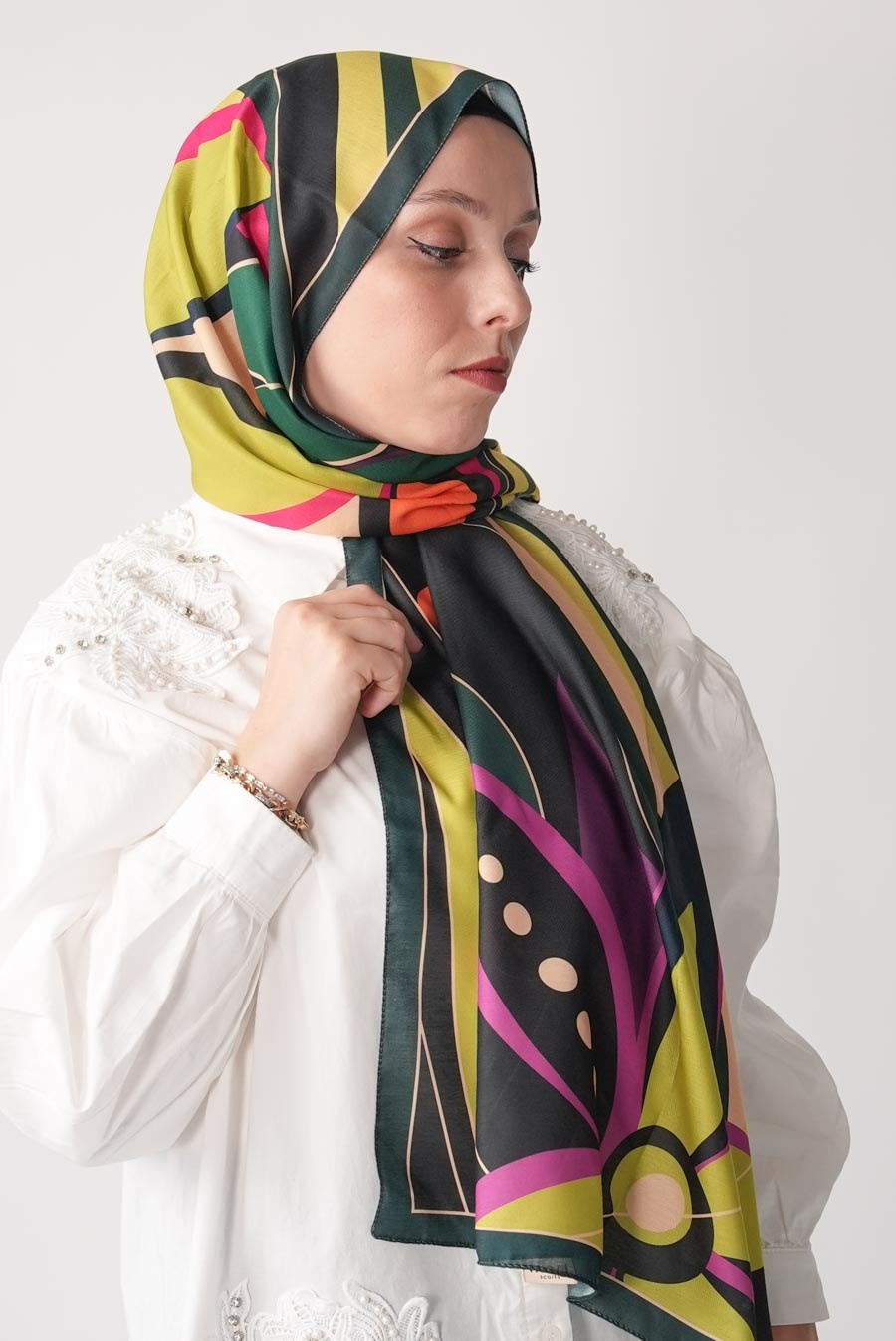 Loryan Desen Soft Şal Yeşil