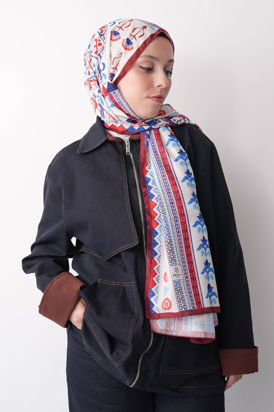 Meridian Desen Soft Şal Bordo
