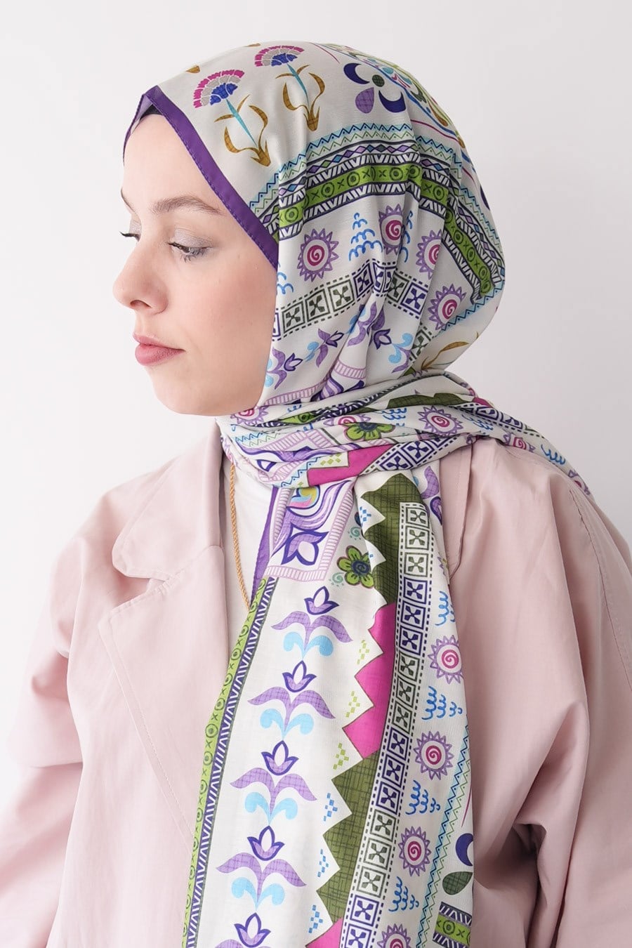 Meridian Desen Soft Şal Mor