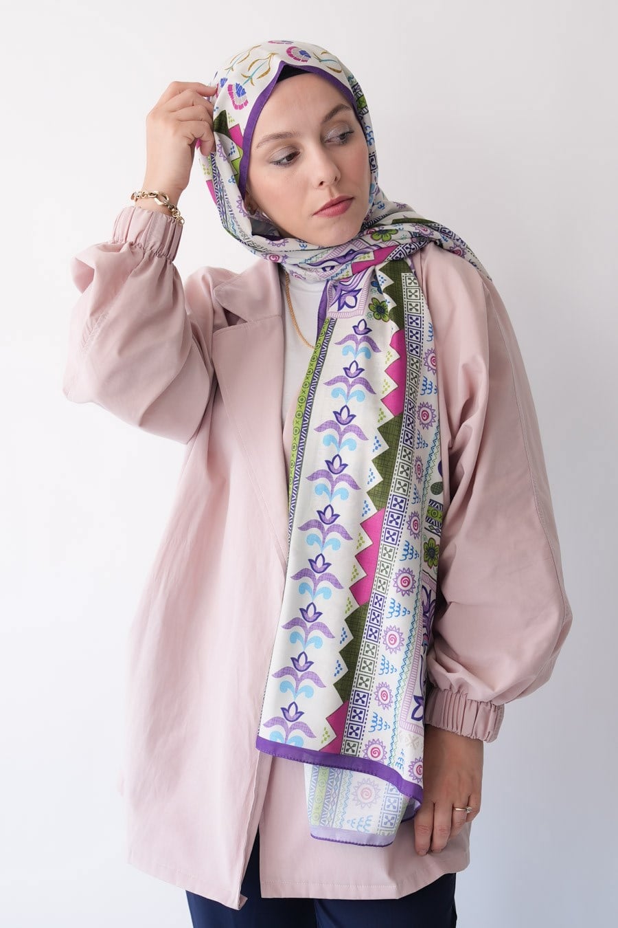 Meridian Desen Soft Şal Mor