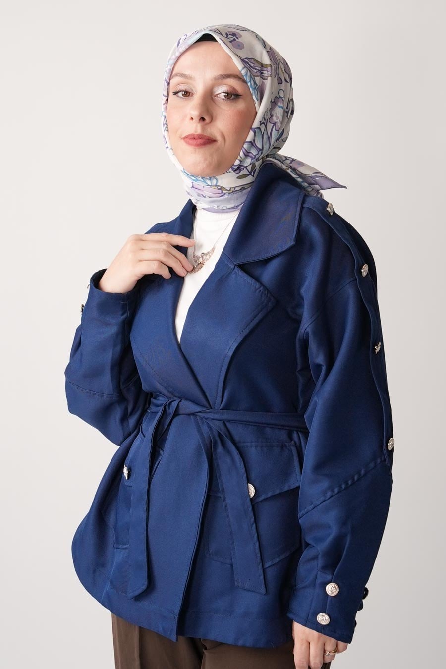 Morning Grove Desen Soft Eşarp Lila