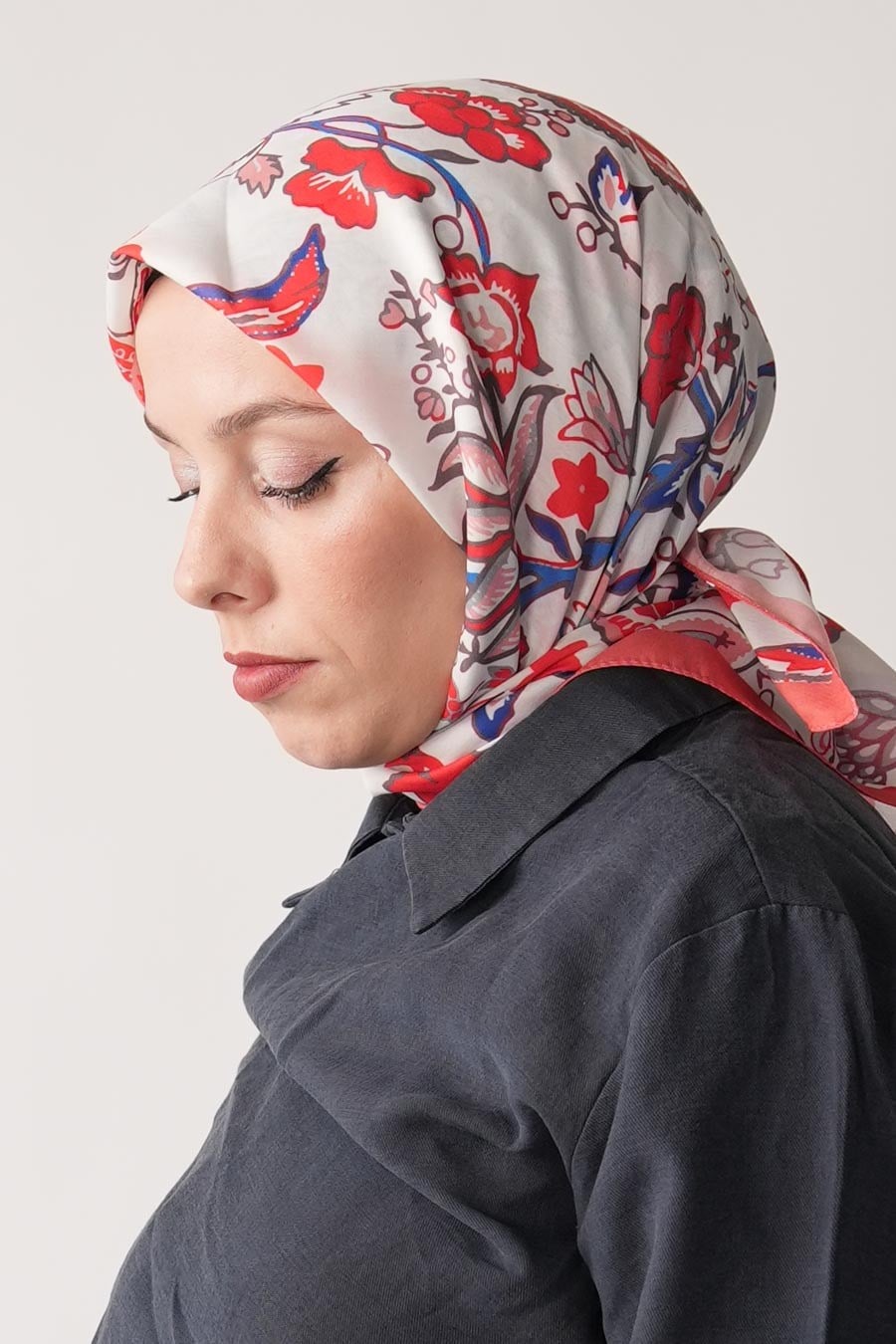 Morning Grove Desen Soft Eşarp Turuncu