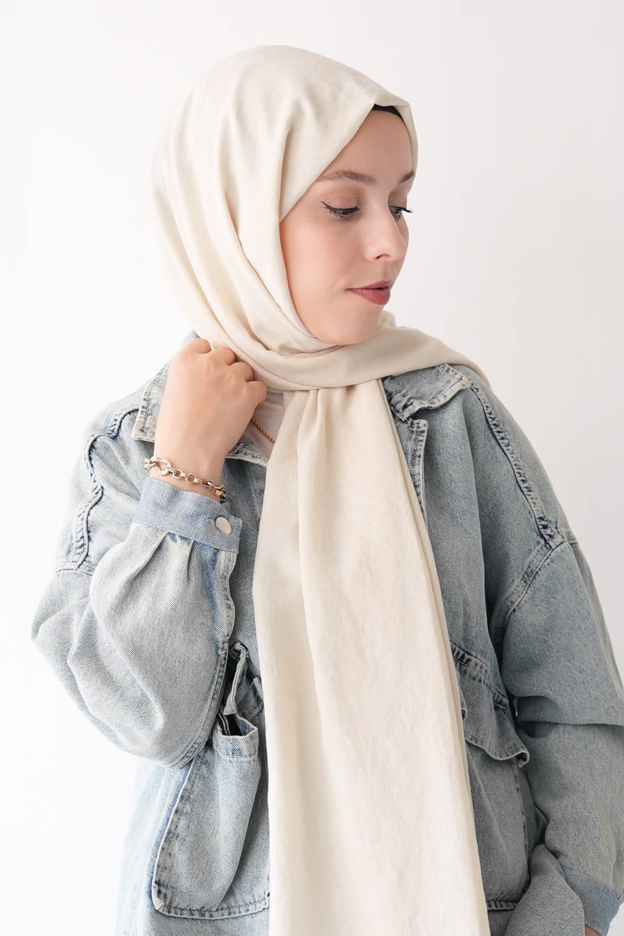 Nora Düz Şal - Bej