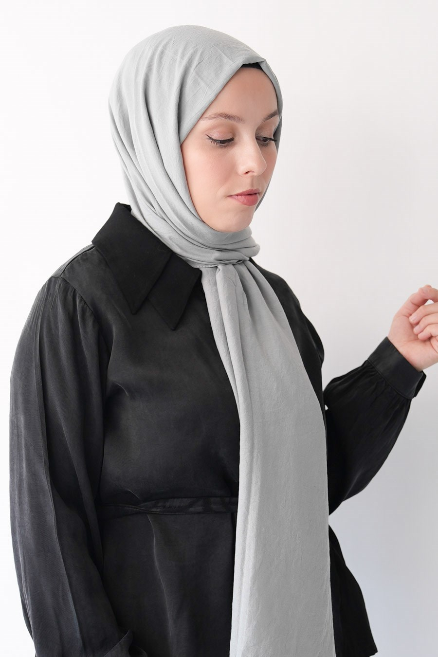 Nora Düz Şal - Bulut Grisi