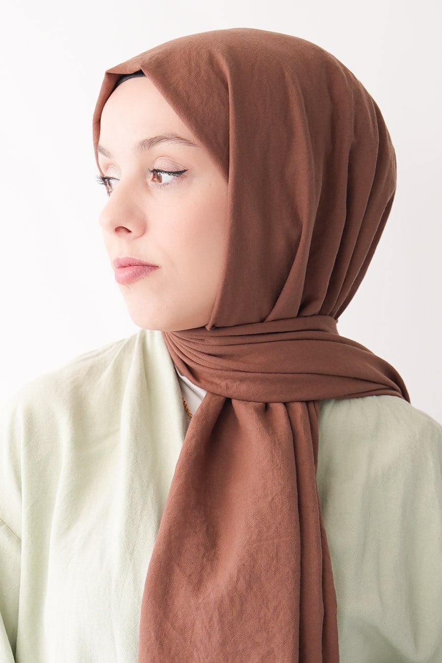 Nora Düz Şal - Çikolata