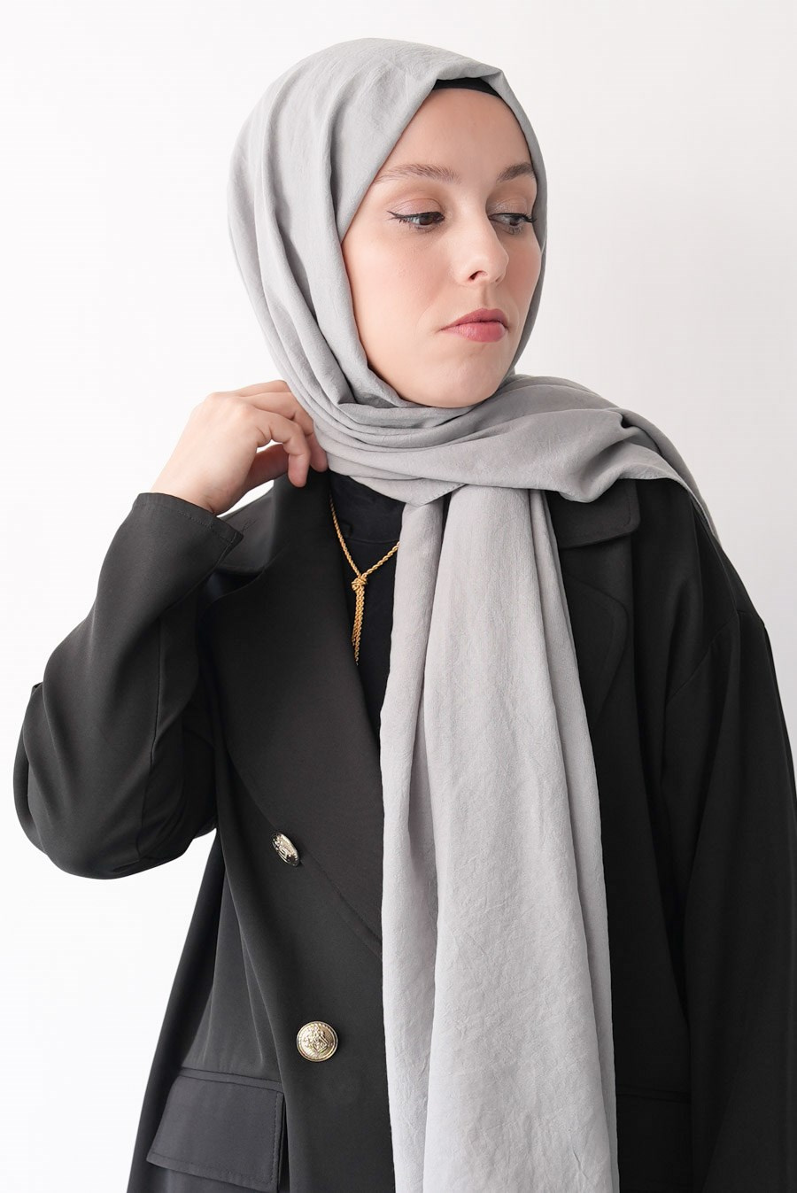 Nora Düz Şal - Gri