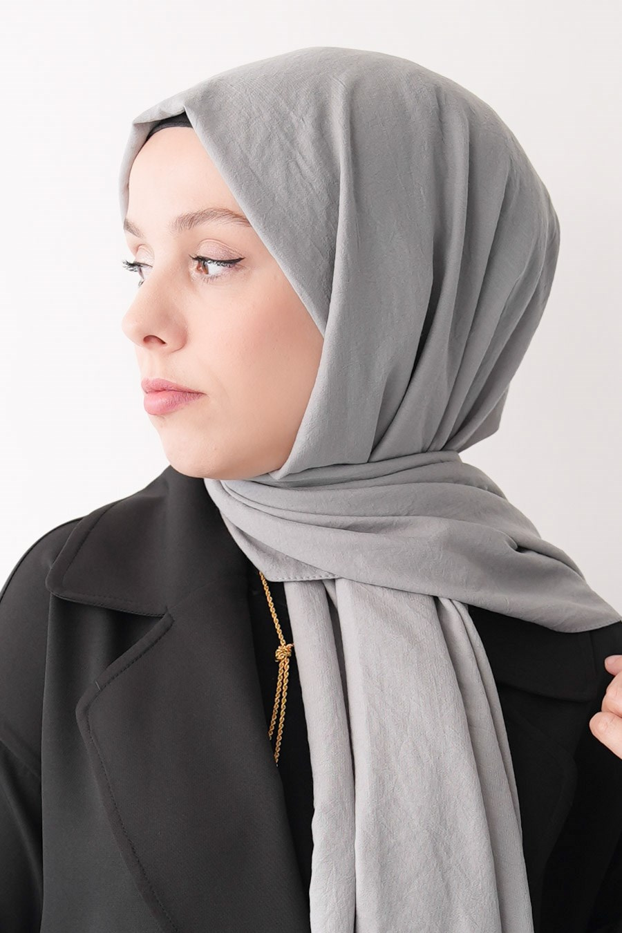 Nora Düz Şal - Gri