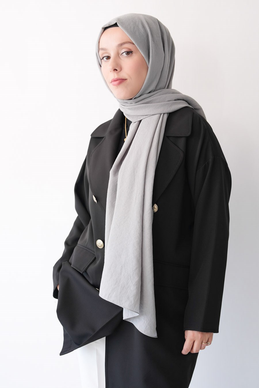 Nora Düz Şal - Gri