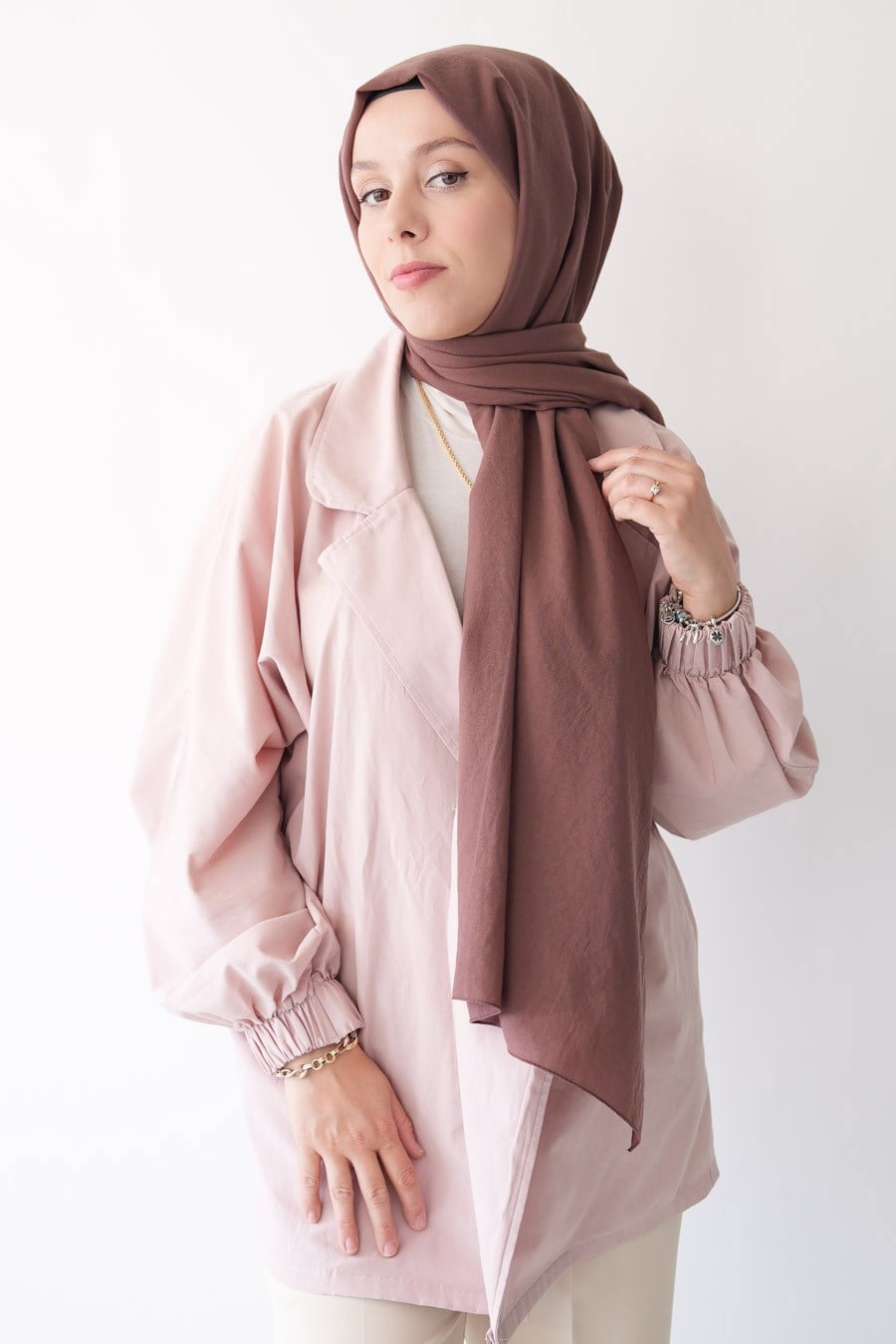 Nora Düz Şal - Gül Kurusu