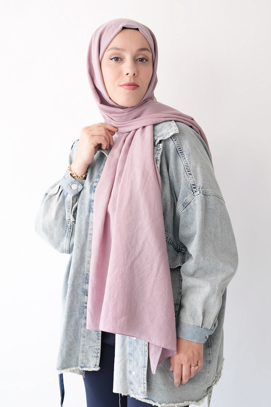 Nora Düz Şal - Küllü Pembe