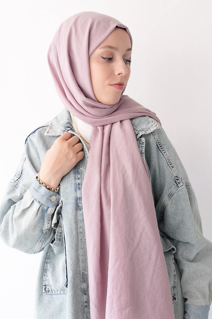 Nora Düz Şal - Küllü Pembe
