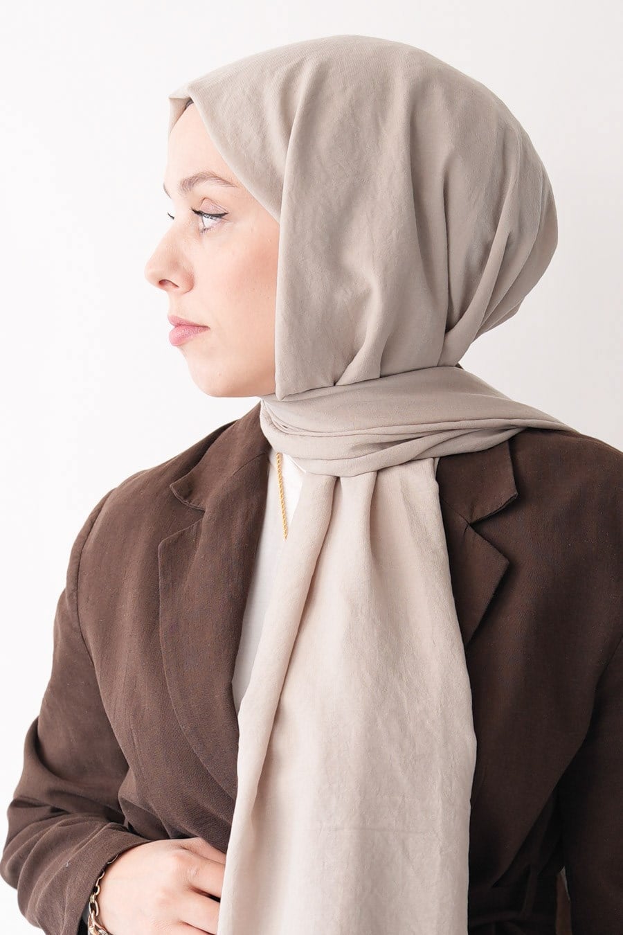 Nora Düz Şal - Kum Beji