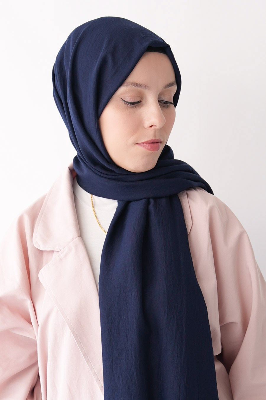 Nora Düz Şal - Lacivert