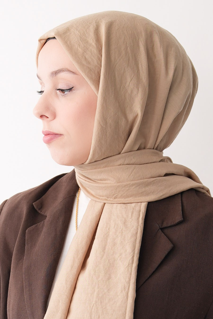 Nora Düz Şal - Latte