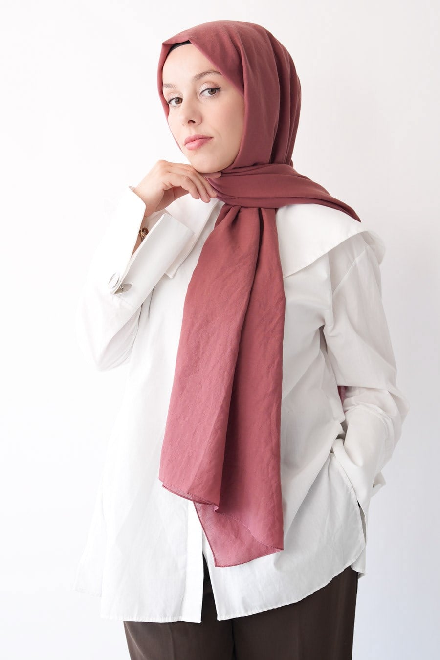 Nora Düz Şal - Marsala