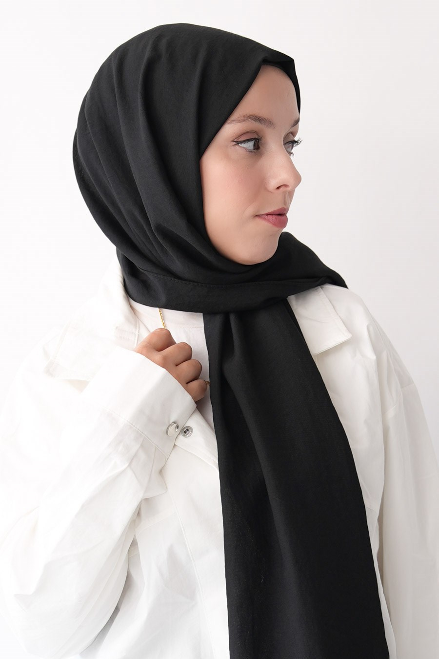 Nora Düz Şal - Siyah