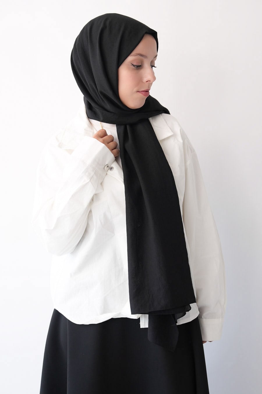 Nora Düz Şal - Siyah