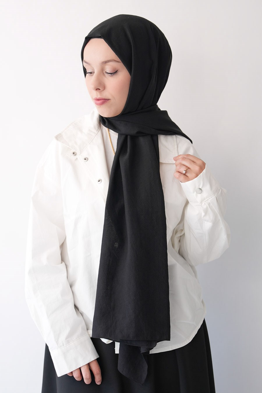 Nora Düz Şal - Siyah