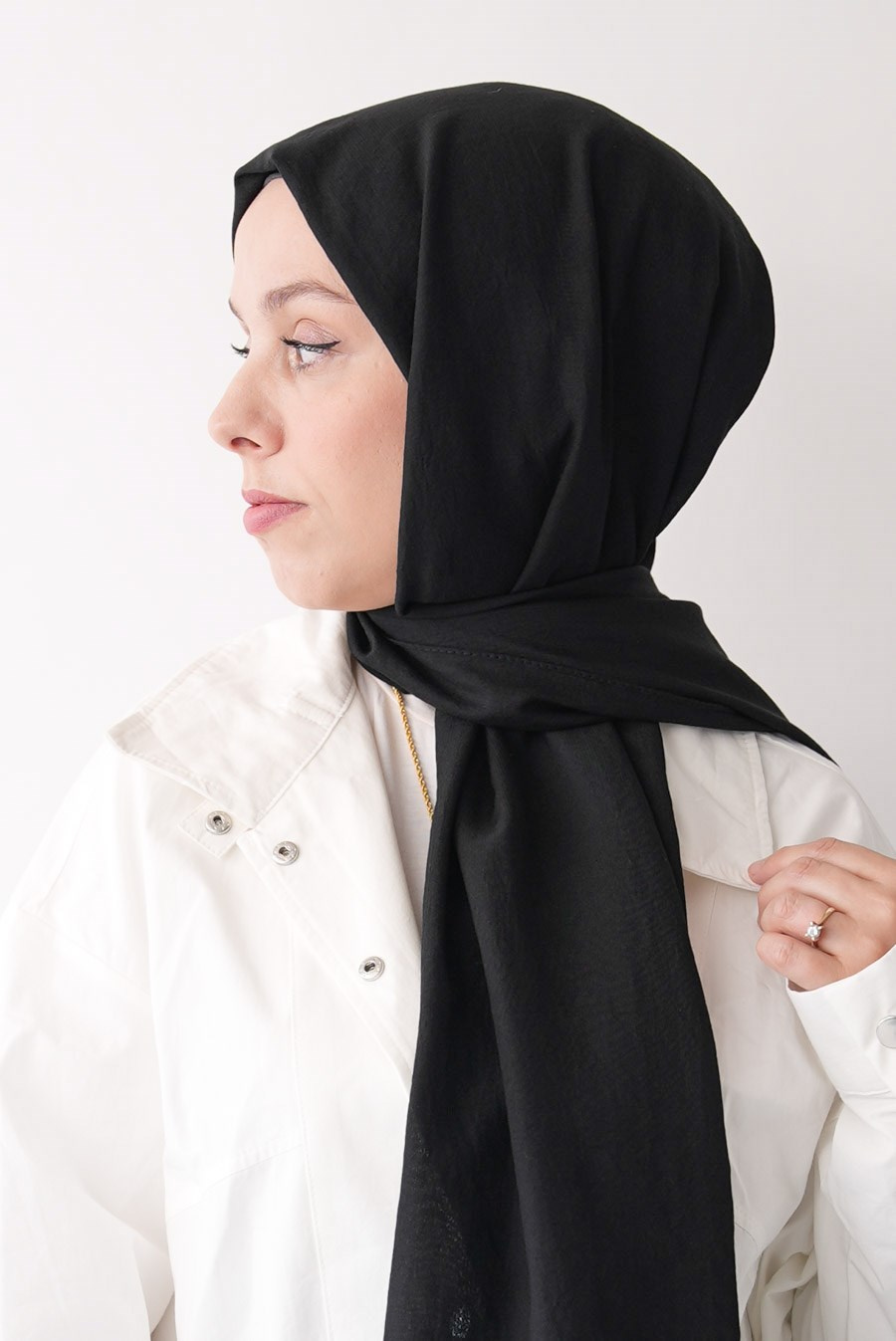 Nora Düz Şal - Siyah