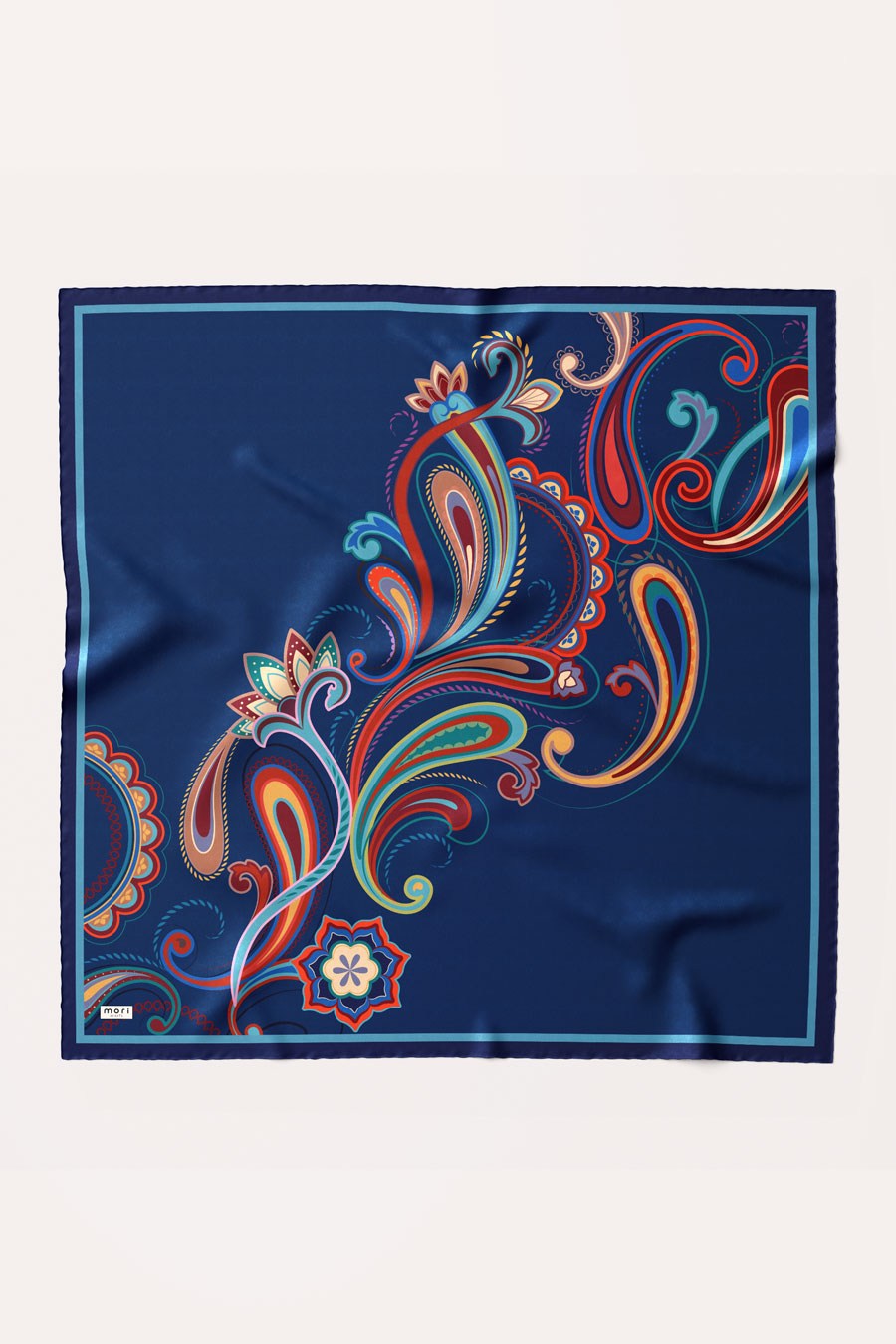 Paisley Desen Soft Eşarp Lacivert