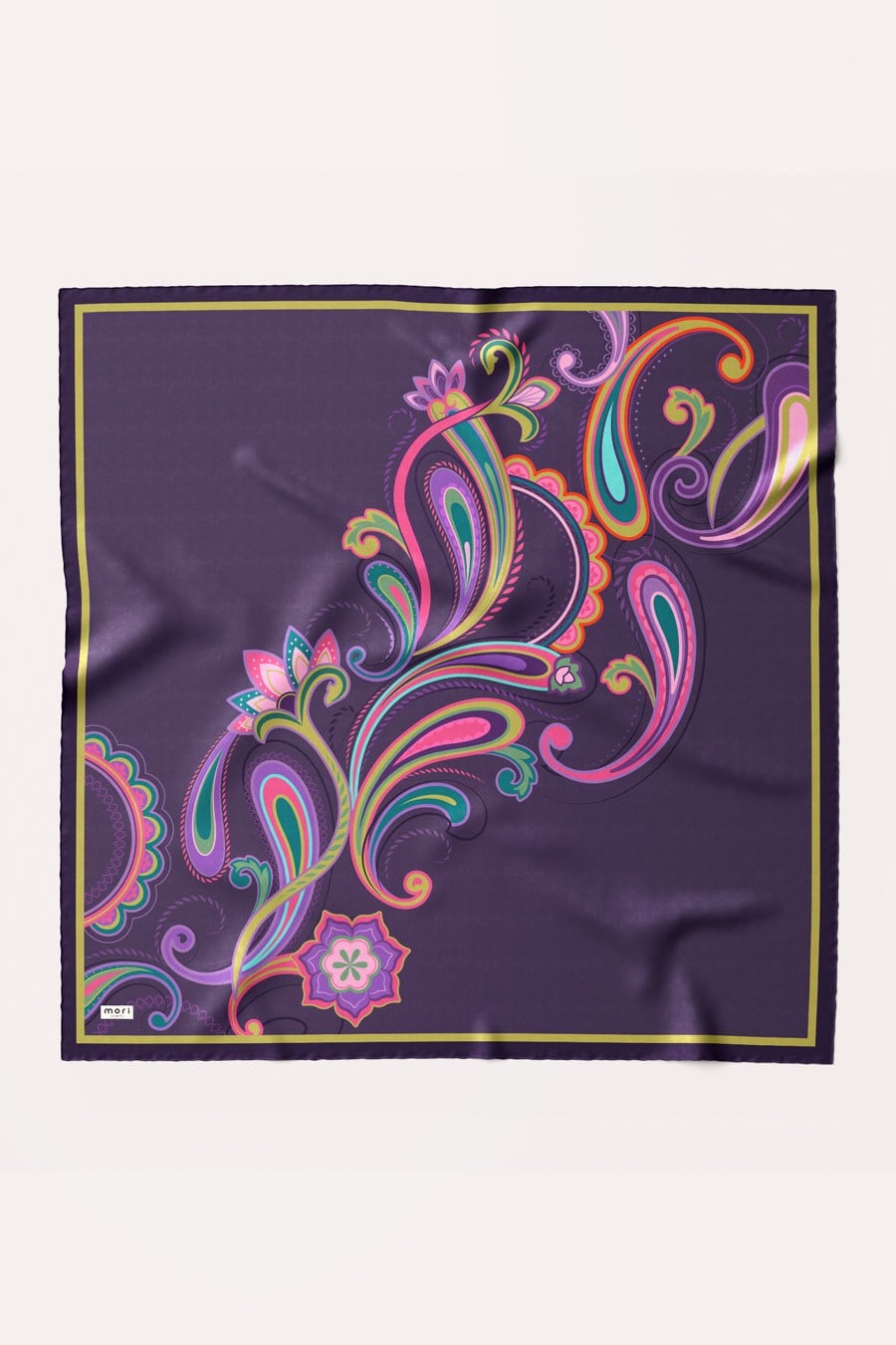 Paisley Desen Soft Eşarp Mor